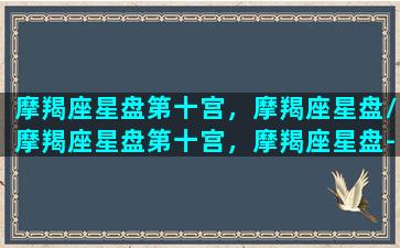 摩羯座星盘第十宫，摩羯座星盘/摩羯座星盘第十宫，摩羯座星盘-我的网站