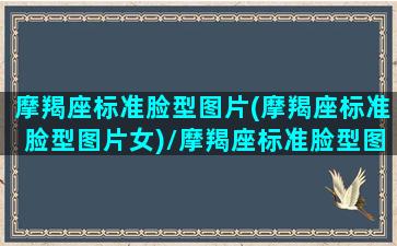 摩羯座标准脸型图片(摩羯座标准脸型图片女)/摩羯座标准脸型图片(摩羯座标准脸型图片女)-我的网站