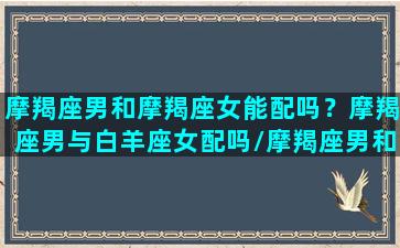 摩羯座男和摩羯座女能配吗？摩羯座男与白羊座女配吗/摩羯座男和摩羯座女能配吗？摩羯座男与白羊座女配吗-我的网站