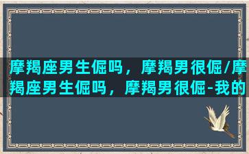 摩羯座男生倔吗，摩羯男很倔/摩羯座男生倔吗，摩羯男很倔-我的网站(摩羯男性格强势吗)