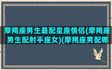 摩羯座男生最配星座情侣(摩羯座男生配射手座女)(摩羯座男配哪个星座)