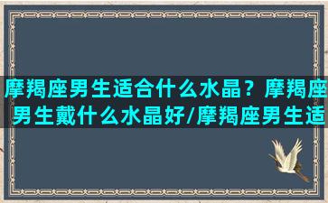 摩羯座男生适合什么水晶？摩羯座男生戴什么水晶好/摩羯座男生适合什么水晶？摩羯座男生戴什么水晶好-我的网站