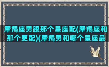 摩羯座男跟那个星座配(摩羯座和那个更配)(摩羯男和哪个星座最配对)