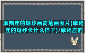 摩羯座的婚纱画简笔画图片(摩羯座的婚纱长什么样子)/摩羯座的婚纱画简笔画图片(摩羯座的婚纱长什么样子)-我的网站