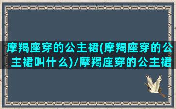 摩羯座穿的公主裙(摩羯座穿的公主裙叫什么)/摩羯座穿的公主裙(摩羯座穿的公主裙叫什么)-我的网站