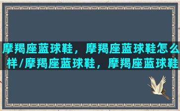 摩羯座蓝球鞋，摩羯座蓝球鞋怎么样/摩羯座蓝球鞋，摩羯座蓝球鞋怎么样-我的网站