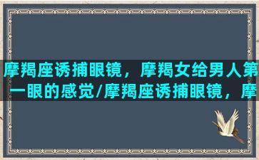 摩羯座诱捕眼镜，摩羯女给男人第一眼的感觉/摩羯座诱捕眼镜，摩羯女给男人第一眼的感觉-我的网站