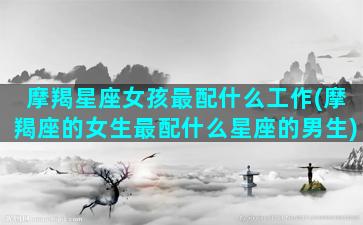 摩羯星座女孩最配什么工作(摩羯座的女生最配什么星座的男生)