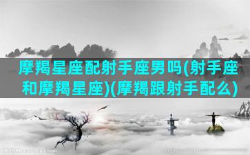 摩羯星座配射手座男吗(射手座和摩羯星座)(摩羯跟射手配么)