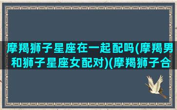 摩羯狮子星座在一起配吗(摩羯男和狮子星座女配对)(摩羯狮子合不合)