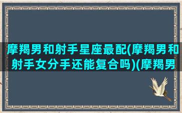 摩羯男和射手星座最配(摩羯男和射手女分手还能复合吗)(摩羯男与射手)