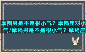 摩羯男是不是很小气？摩羯座对小气/摩羯男是不是很小气？摩羯座对小气-我的网站