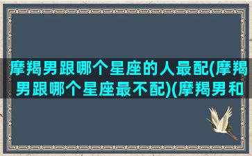 摩羯男跟哪个星座的人最配(摩羯男跟哪个星座最不配)(摩羯男和哪个星座最匹配)