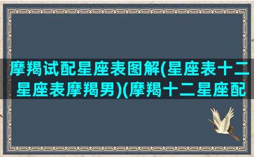 摩羯试配星座表图解(星座表十二星座表摩羯男)(摩羯十二星座配对)