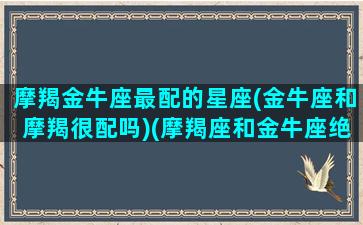 摩羯金牛座最配的星座(金牛座和摩羯很配吗)(摩羯座和金牛座绝配)