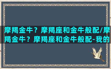 摩羯金牛？摩羯座和金牛般配/摩羯金牛？摩羯座和金牛般配-我的网站(摩羯和金牛的共同特点)