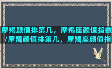 摩羯颜值排第几，摩羯座颜值指数/摩羯颜值排第几，摩羯座颜值指数-我的网站