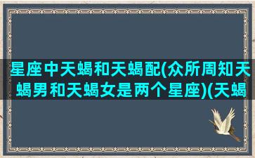 星座中天蝎和天蝎配(众所周知天蝎男和天蝎女是两个星座)(天蝎男跟天蝎男合适吗)