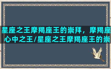 星座之王摩羯座王的崇拜，摩羯座心中之王/星座之王摩羯座王的崇拜，摩羯座心中之王-我的网站