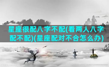 星座很配八字不配(看两人八字配不配)(星座配对不合怎么办)