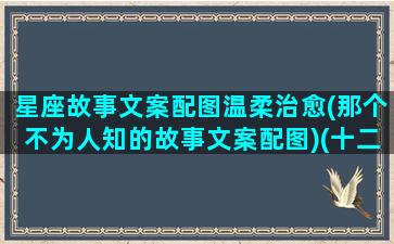 星座故事文案配图温柔治愈(那个不为人知的故事文案配图)(十二星座的小故事大全)