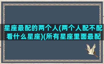 星座最配的两个人(两个人配不配看什么星座)(所有星座里面最配的一对)