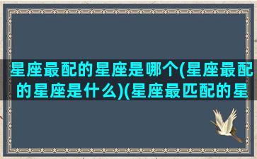 星座最配的星座是哪个(星座最配的星座是什么)(星座最匹配的星座是什么)