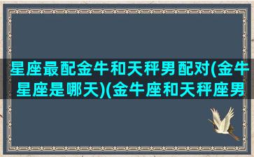 星座最配金牛和天秤男配对(金牛星座是哪天)(金牛座和天秤座男配吗)