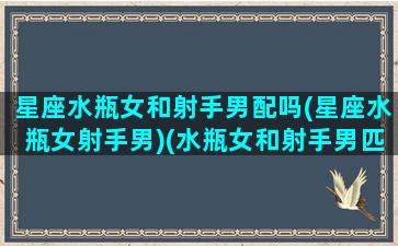 星座水瓶女和射手男配吗(星座水瓶女射手男)(水瓶女和射手男匹配吗)