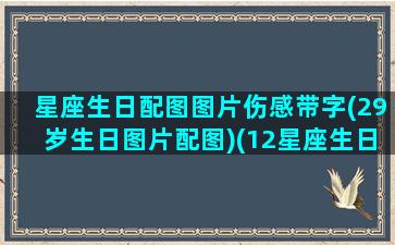 星座生日配图图片伤感带字(29岁生日图片配图)(12星座生日图)