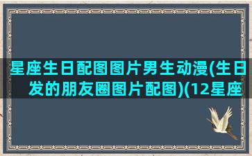 星座生日配图图片男生动漫(生日发的朋友圈图片配图)(12星座生日花图片大全)