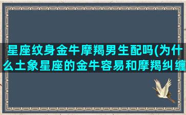 星座纹身金牛摩羯男生配吗(为什么土象星座的金牛容易和摩羯纠缠)(金牛座纹身忌讳)