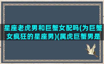 星座老虎男和巨蟹女配吗(为巨蟹女疯狂的星座男)(属虎巨蟹男是不是很厉害)