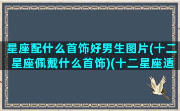 星座配什么首饰好男生图片(十二星座佩戴什么首饰)(十二星座适合佩戴什么)