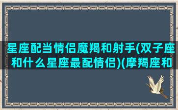 星座配当情侣魔羯和射手(双子座和什么星座最配情侣)(摩羯座和射手座的匹配度是多少)