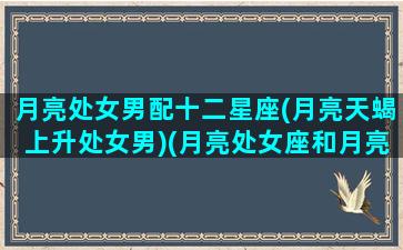 月亮处女男配十二星座(月亮天蝎上升处女男)(月亮处女座和月亮天蝎座)