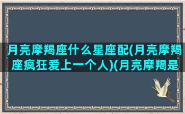 月亮摩羯座什么星座配(月亮摩羯座疯狂爱上一个人)(月亮摩羯是什么性格)