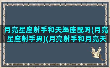 月亮星座射手和天蝎座配吗(月亮星座射手男)(月亮射手和月亮天蝎的区别)