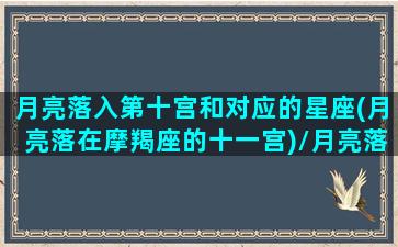 月亮落入第十宫和对应的星座(月亮落在摩羯座的十一宫)/月亮落入第十宫和对应的星座(月亮落在摩羯座的十一宫)-我的网站