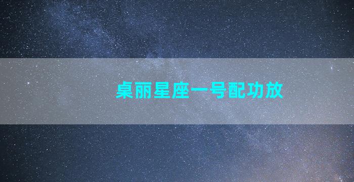 桌丽星座一号配功放