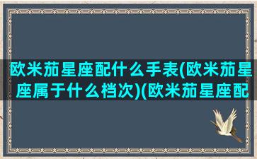 欧米茄星座配什么手表(欧米茄星座属于什么档次)(欧米茄星座配什么衣服)