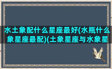 水土象配什么星座最好(水瓶什么象星座最配)(土象星座与水象星座适不适合)