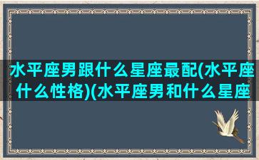 水平座男跟什么星座最配(水平座什么性格)(水平座男和什么星座女配)