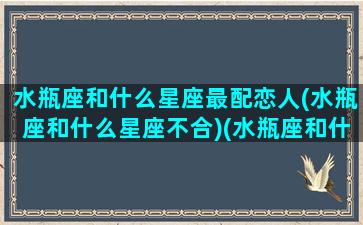 水瓶座和什么星座最配恋人(水瓶座和什么星座不合)(水瓶座和什么星座恋爱)