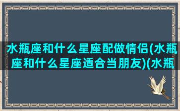 水瓶座和什么星座配做情侣(水瓶座和什么星座适合当朋友)(水瓶座和什么星座是最佳情侣)