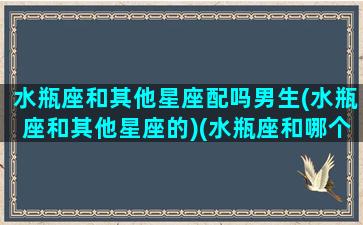 水瓶座和其他星座配吗男生(水瓶座和其他星座的)(水瓶座和哪个星座更搭配)