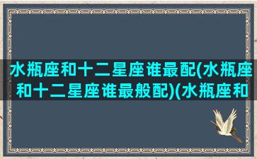 水瓶座和十二星座谁最配(水瓶座和十二星座谁最般配)(水瓶座和12星座)