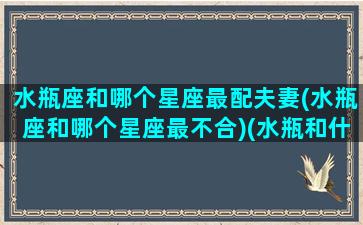 水瓶座和哪个星座最配夫妻(水瓶座和哪个星座最不合)(水瓶和什么星座最配做夫妻)