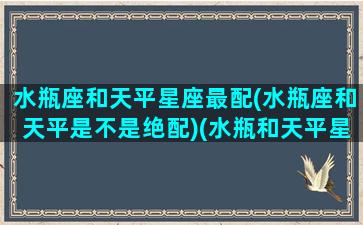 水瓶座和天平星座最配(水瓶座和天平是不是绝配)(水瓶和天平星座合适吗)