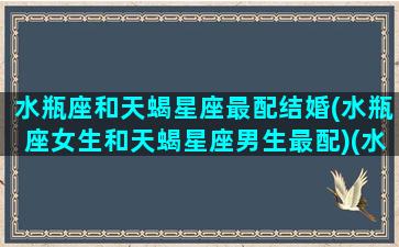 水瓶座和天蝎星座最配结婚(水瓶座女生和天蝎星座男生最配)(水瓶座和天蝎座婚姻如何)